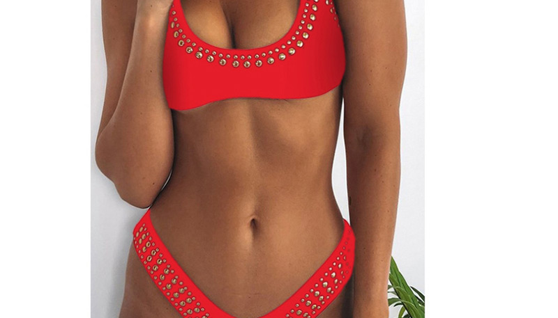 Fashion Red Multi-color Hot Drilling Sexy Bikini,Bikini Sets