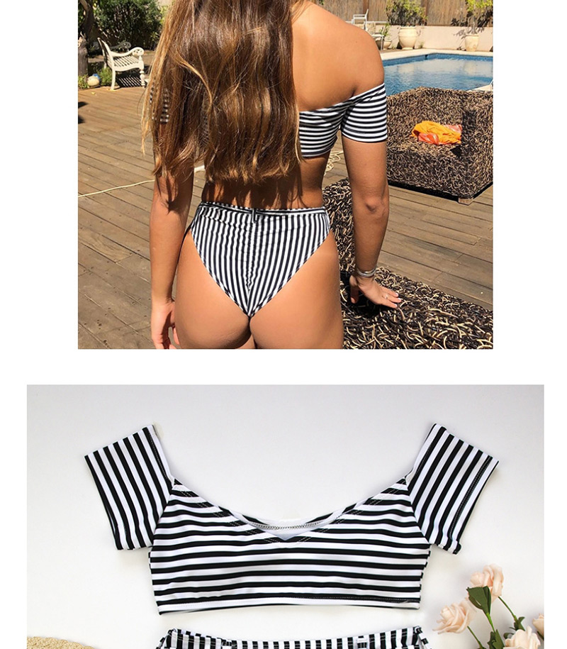 Fashion Blue Stripes Striped Belt Bikini,Bikini Sets