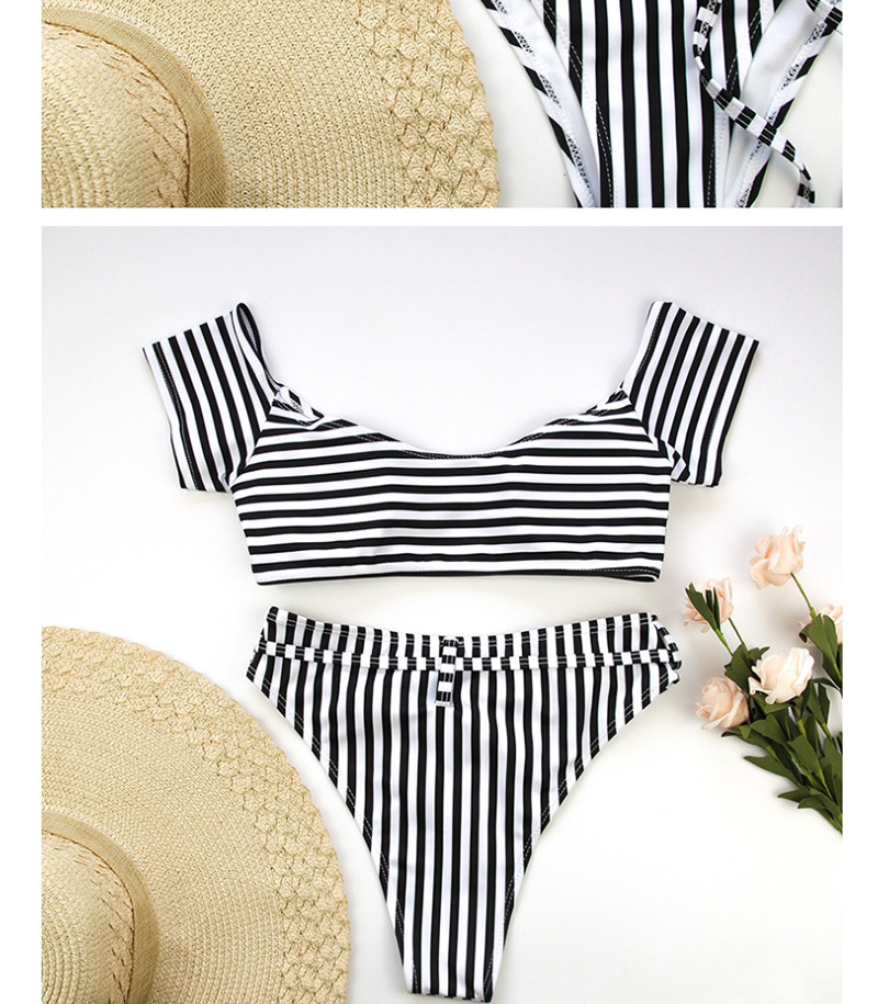 Fashion Black Strips Striped Belt Bikini,Bikini Sets