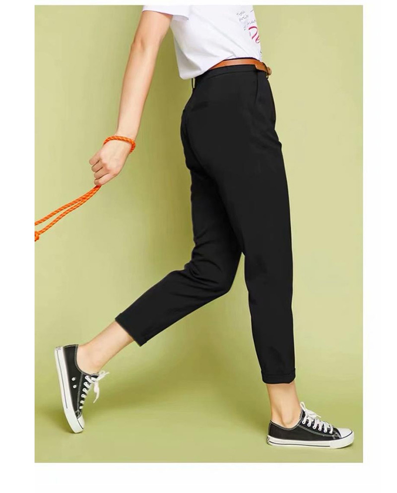 Fashion Black Loose Slim Casual Carrot Pants,Pants