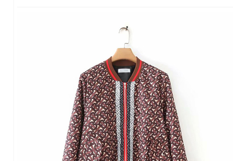 Fashion Color Ethnic Style Printed Zip Coat,Coat-Jacket