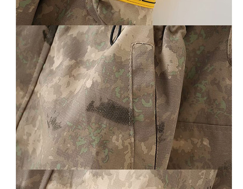 Fashion Camouflage Camouflage Stand Collar Zipper Jacket,Coat-Jacket
