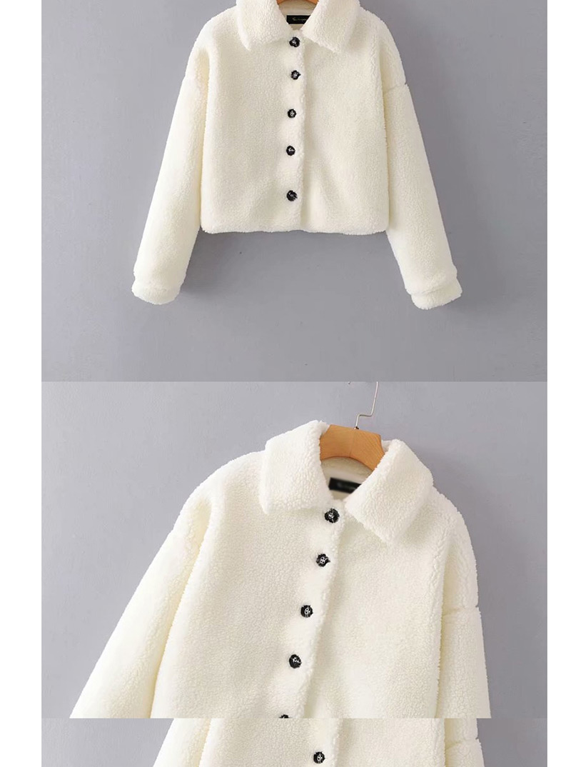 Fashion White Lamb Coat,Coat-Jacket