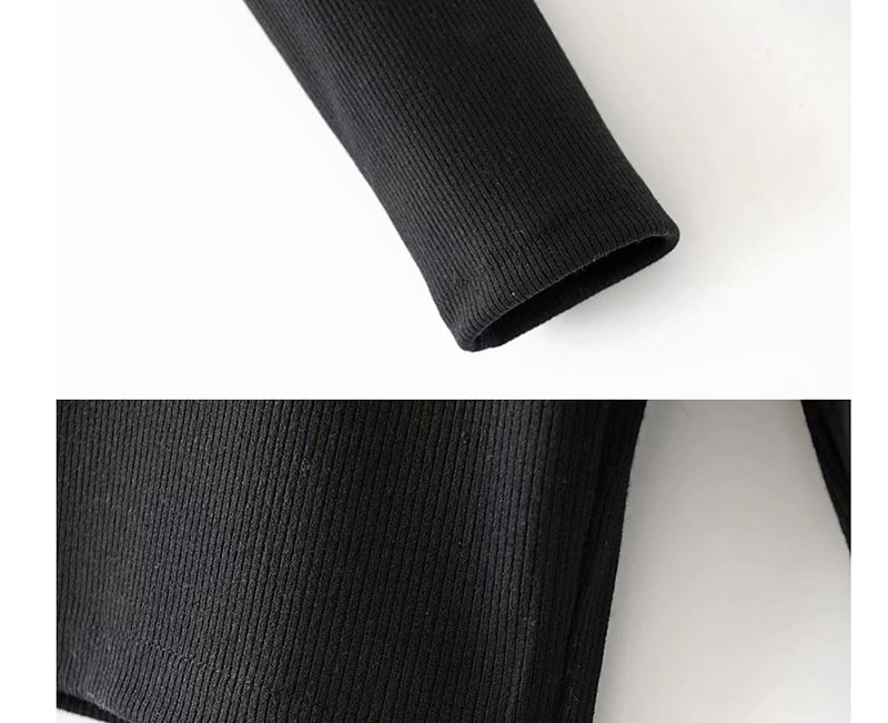 Fashion Black Lapel Zipper Long Sleeves,Coat-Jacket