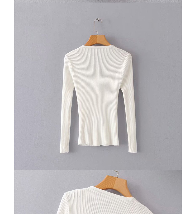 Fashion White Cross Sweater,Sweater