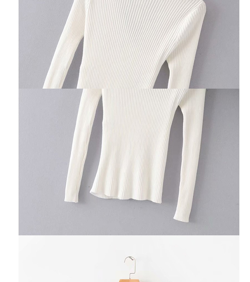 Fashion White Cross Sweater,Sweater