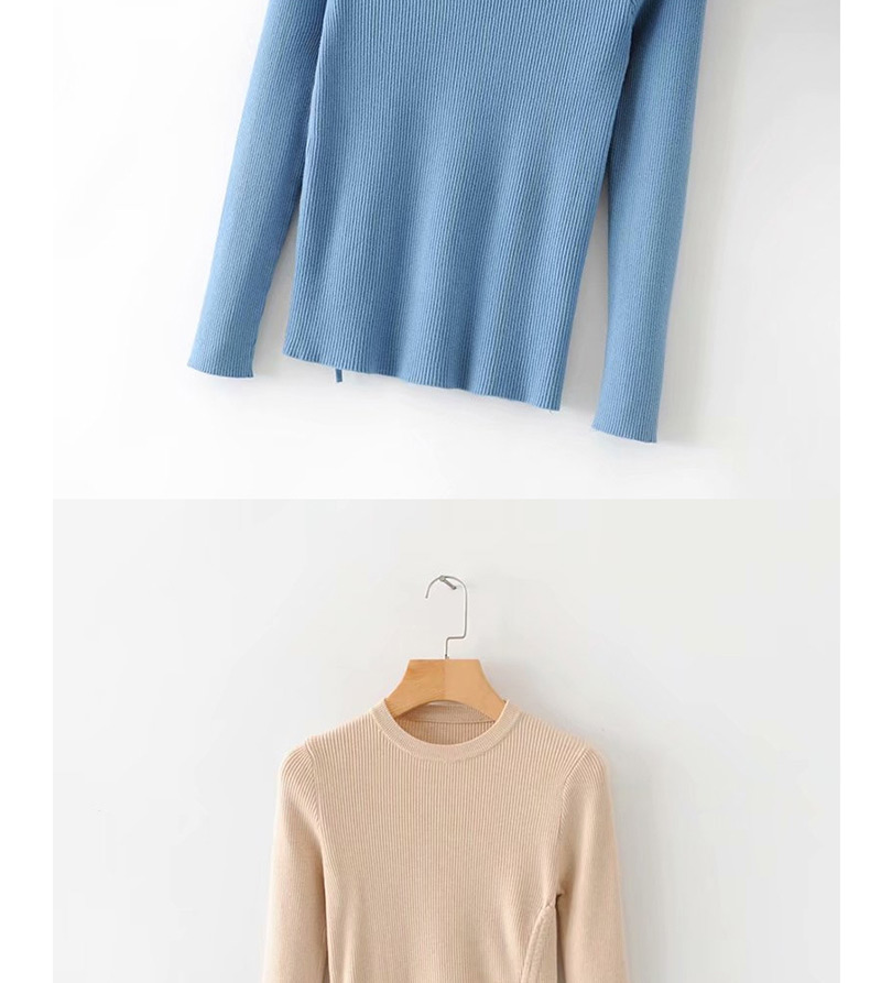 Fashion Beige Drawstring Sweater,Sweater