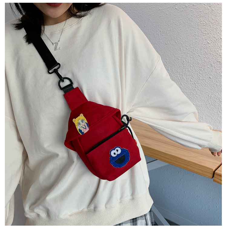 Fashion Red Canvas Messenger Bag,Shoulder bags