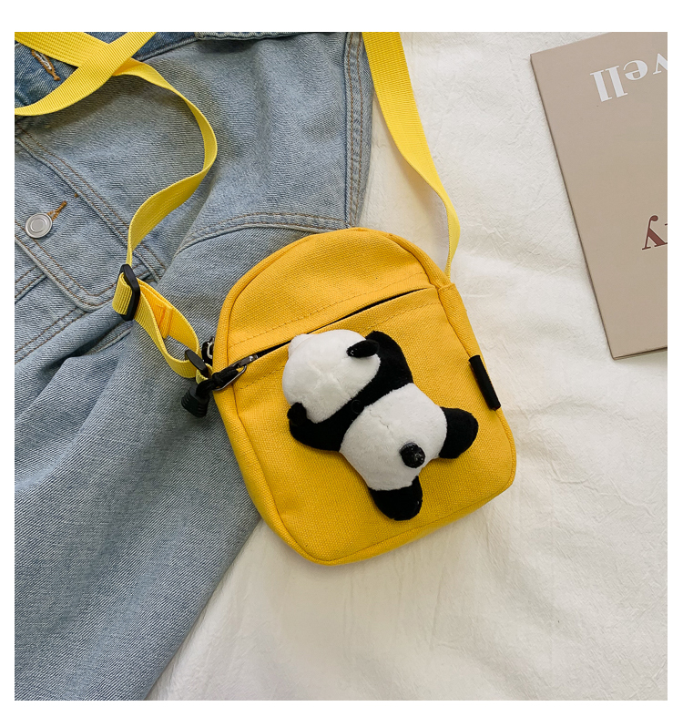 Fashion Yellow Canvas Cute Funny Messenger Bag,Shoulder bags