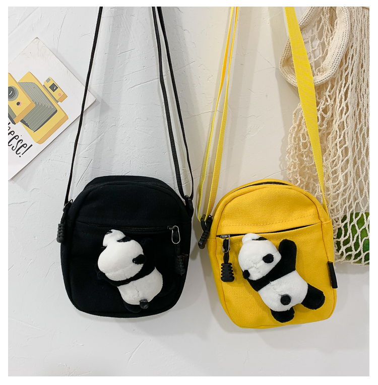 Fashion Yellow Canvas Cute Funny Messenger Bag,Shoulder bags