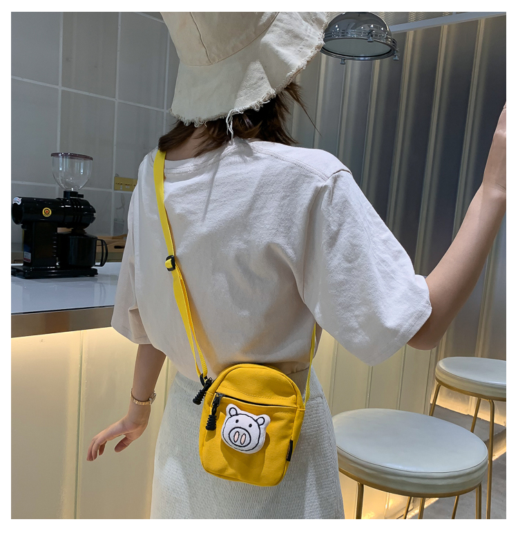 Fashion Yellow Ugly Student Funny Cute Canvas Bag,Shoulder bags