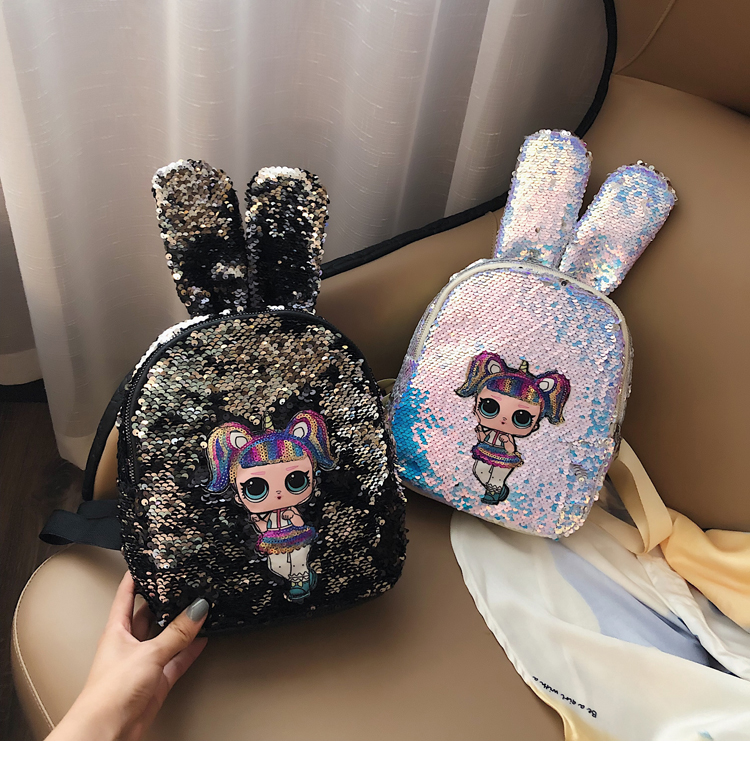 Fashion Black Cute Ear Girl Backpack,Backpack