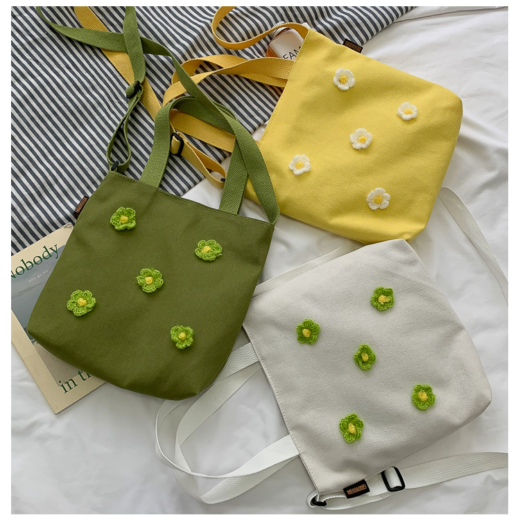 Fashion White Cute Flower Crossbody Bag,Shoulder bags