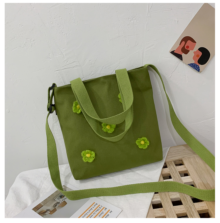Fashion Green Cute Flower Crossbody Bag,Shoulder bags