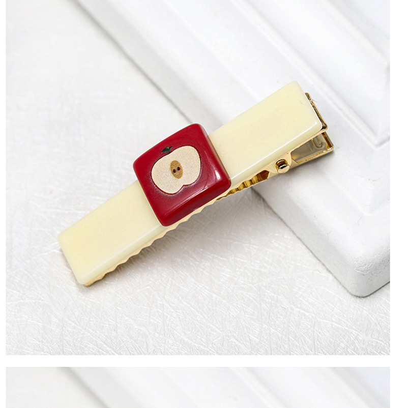 Fashion Wine Red Long Fruit Duckbill Clip Acrylic Sheet Geometric Strip Duckbill Clip,Hairpins