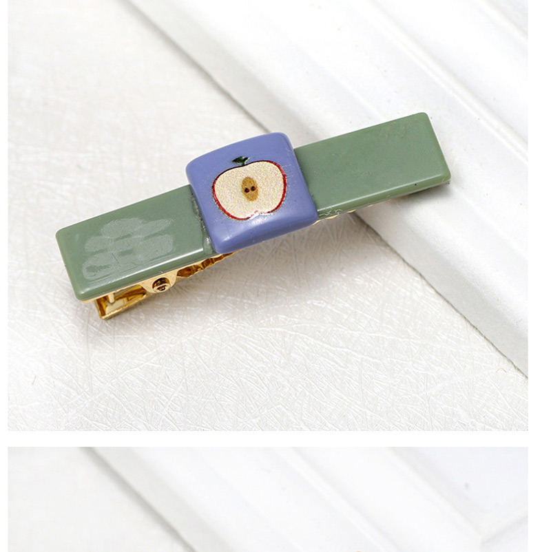 Fashion Blue Long Fruit Duckbill Clip Acrylic Sheet Geometric Strip Duckbill Clip,Hairpins