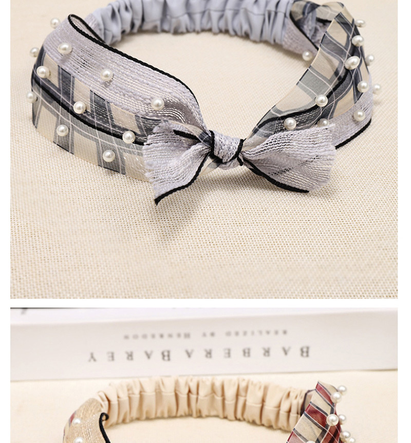 Fashion Black Lace Pearl Colorblock Lace Bow Rabbit Ears Hair Band,Hair Ribbons