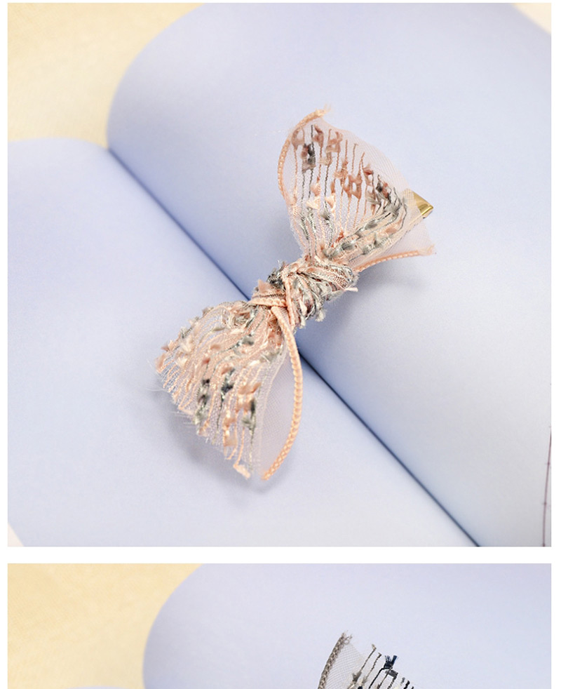 Fashion Red And Yellow Orchid Color Matching Bow 8cm Duckbill Clip Cloth Bow Clip,Hairpins