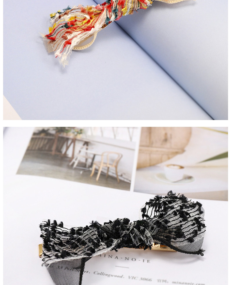 Fashion Black Bow 8cm Duckbill Clip Cloth Bow Clip,Hairpins