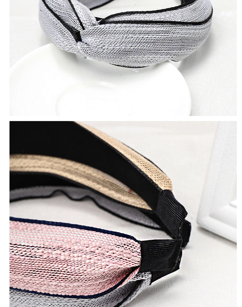Fashion Grey Black Headband Cross-knit Solid Color Headband,Head Band