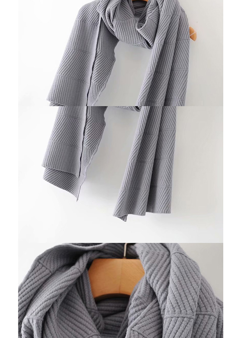 Fashion Gray Shawl Scarf,knitting Wool Scaves