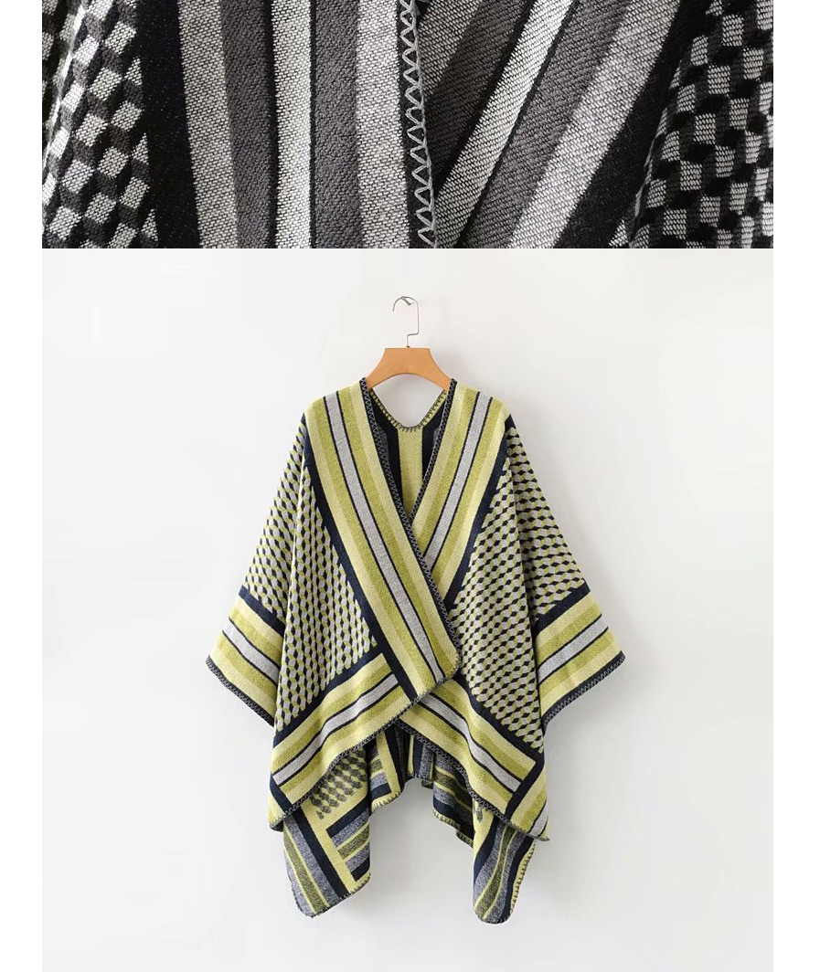 Fashion Black Striped Shawl,knitting Wool Scaves