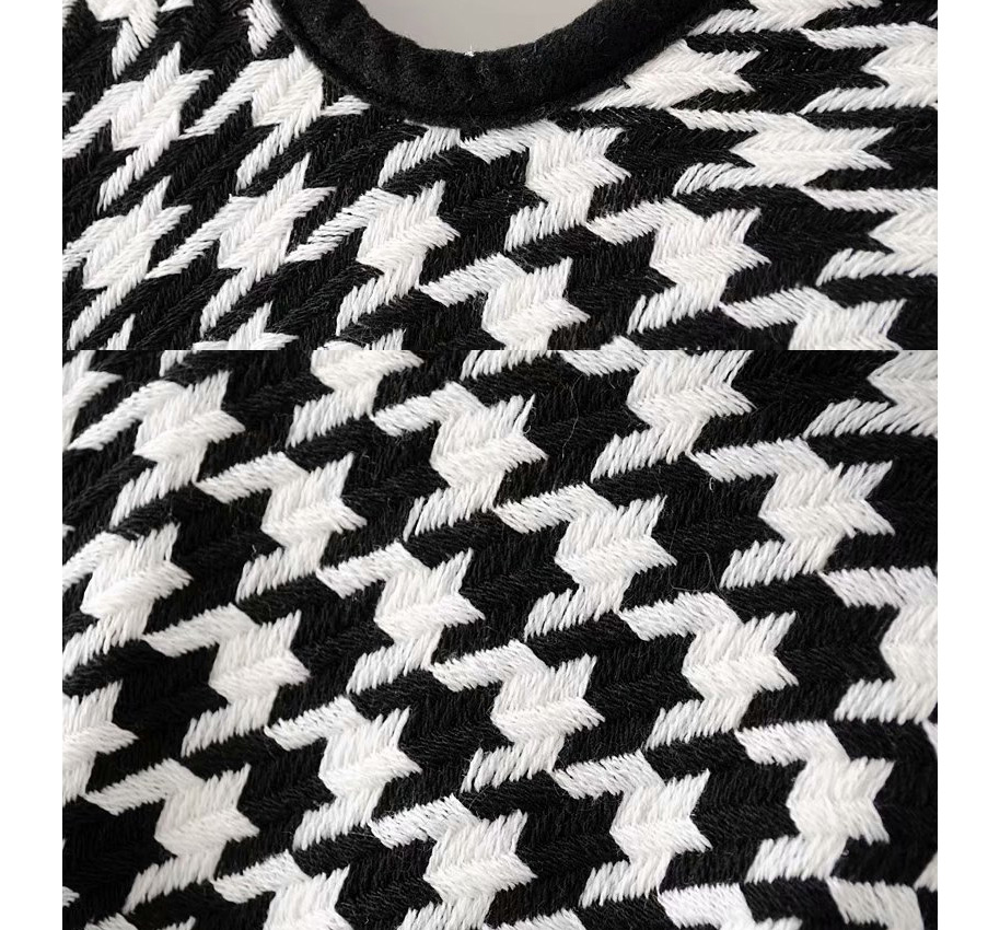 Fashion Black Houndstooth Shawl,knitting Wool Scaves