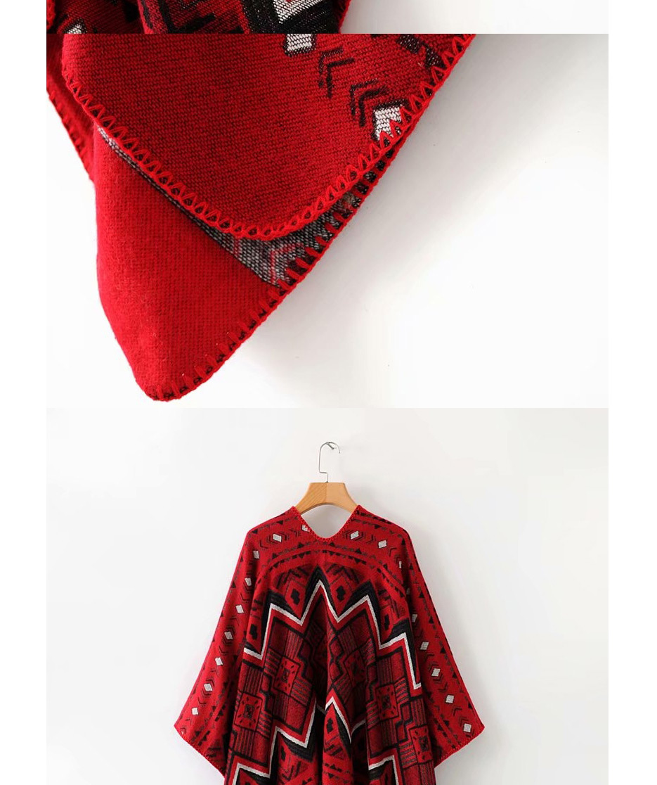Fashion Ginger Yellow Geometric Pattern Shawl,knitting Wool Scaves