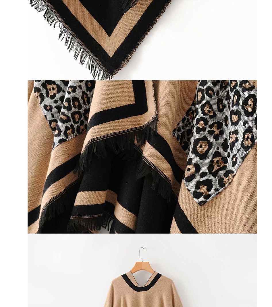 Fashion Red Leopard Tassel Shawl,knitting Wool Scaves