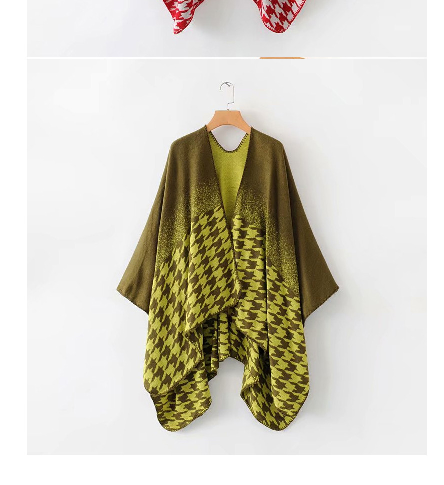 Fashion Yellow Geometric Pattern Shawl,knitting Wool Scaves