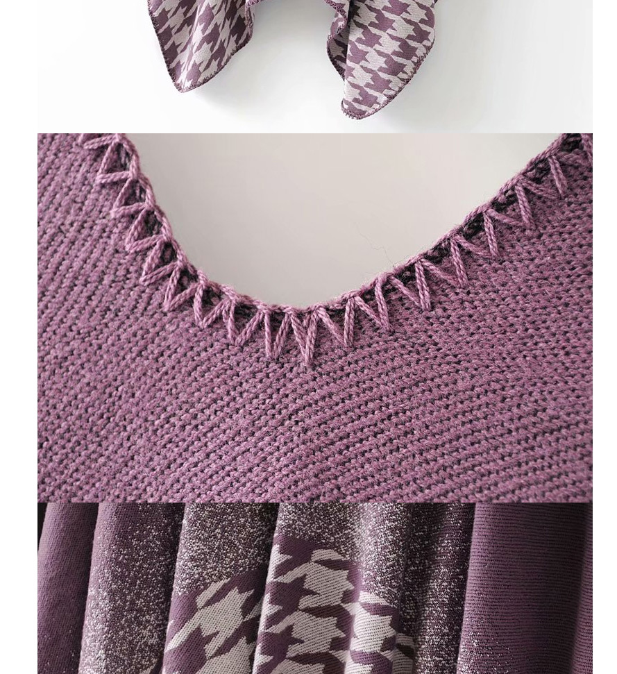 Fashion Red Geometric Pattern Shawl,knitting Wool Scaves