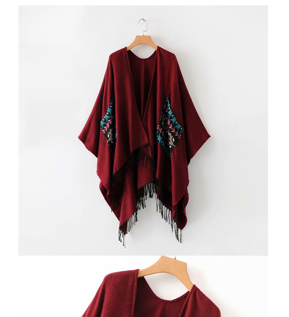 Fashion Khaki Colorful Pocket Shawl,knitting Wool Scaves