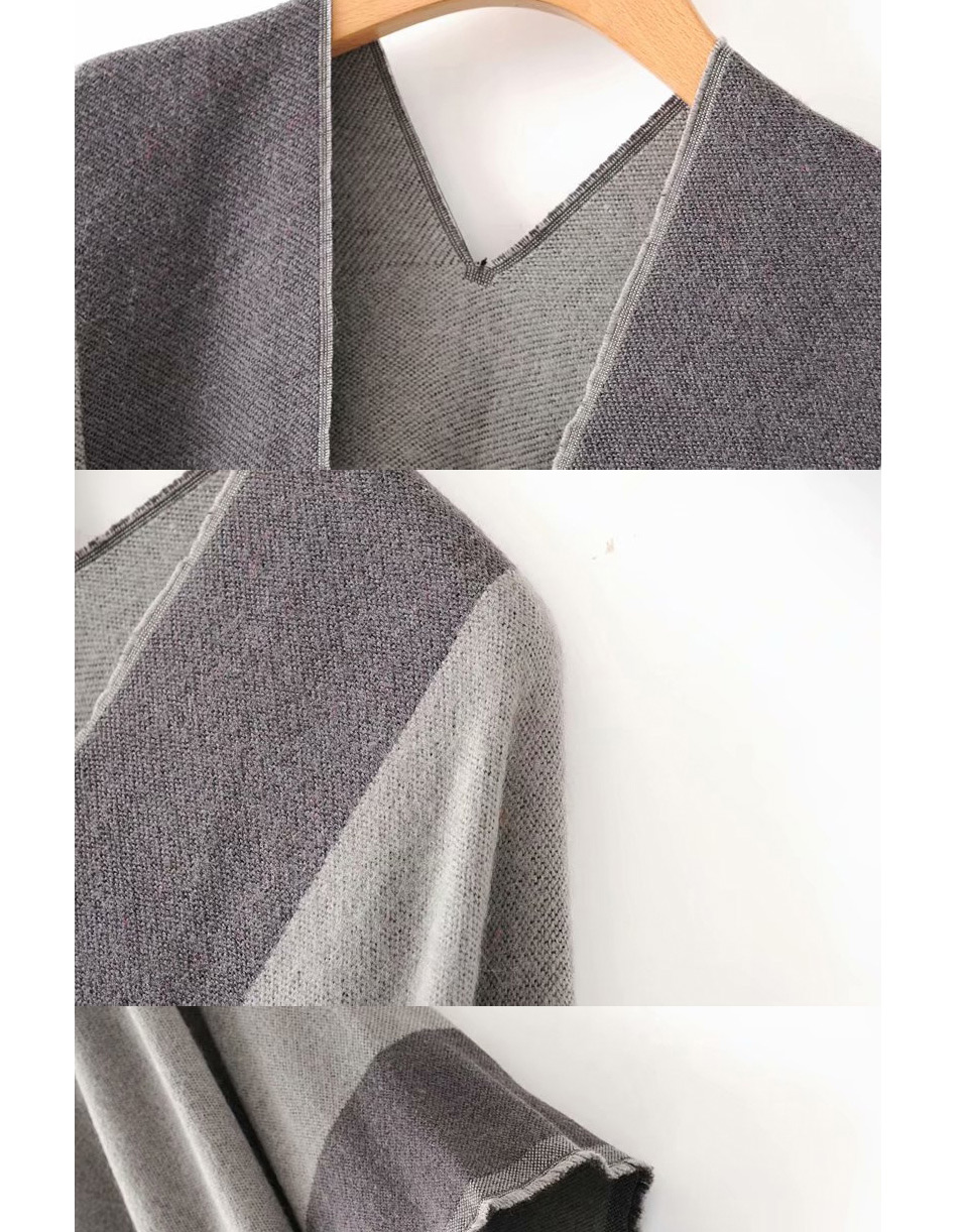 Fashion Navy Y-shaped Shawl,knitting Wool Scaves