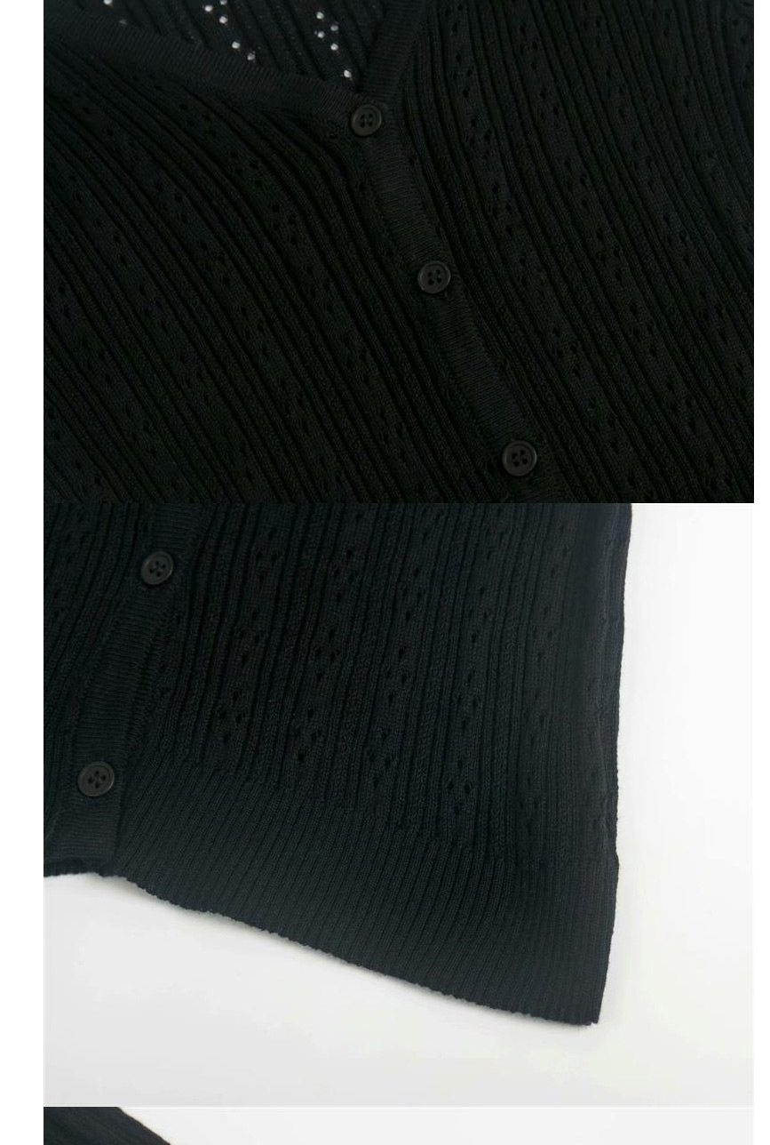 Fashion Black Knitted Top,Sweater