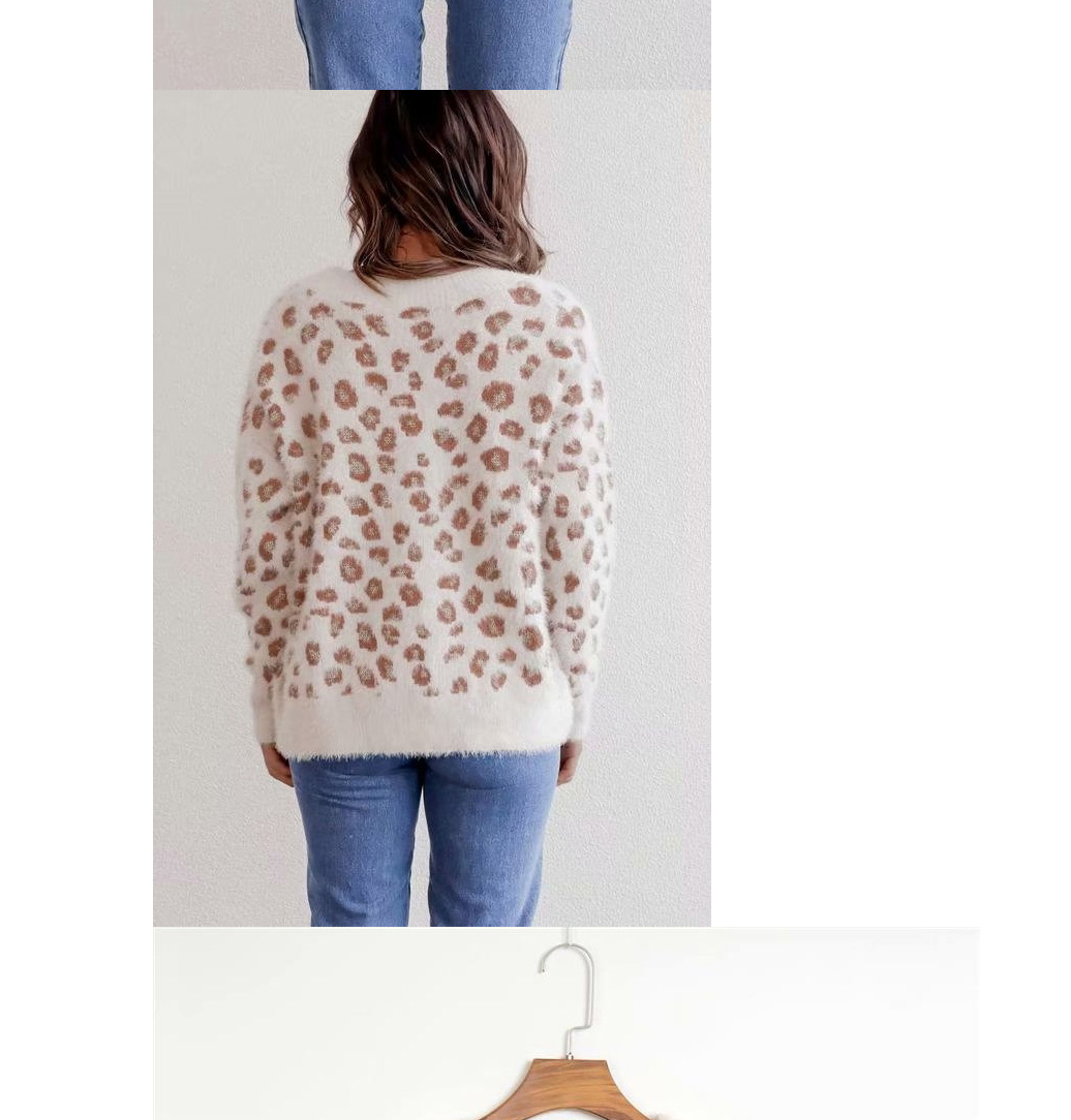 Fashion Leopard Leopard Sweater,Sweater