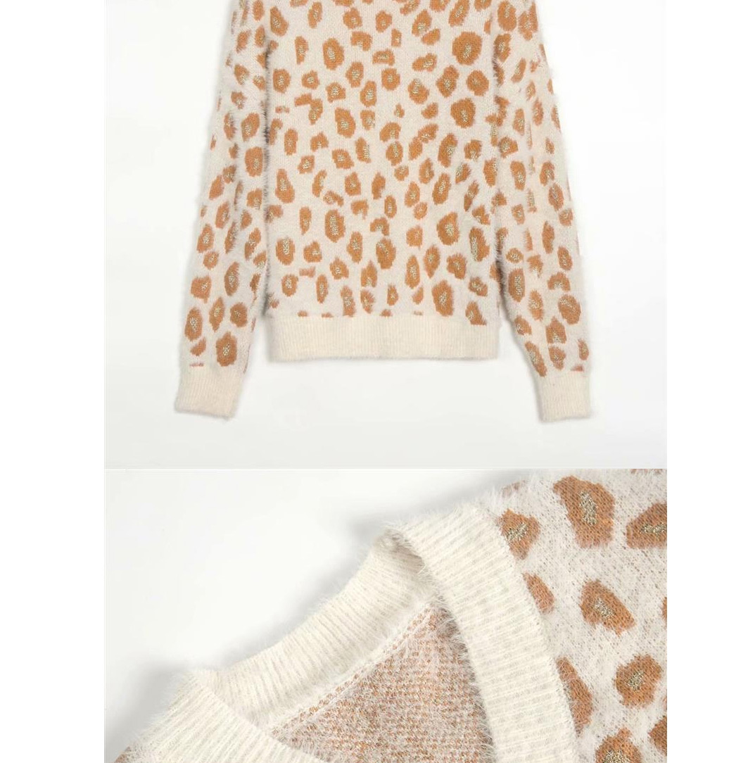 Fashion Leopard Leopard Sweater,Sweater