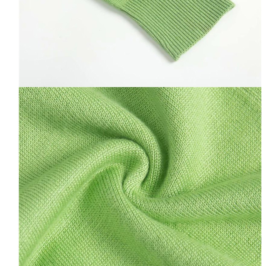 Fashion Green Knit Cardigan,Tank Tops & Camis