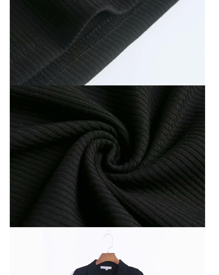Fashion Black Knit Dress,Long Dress