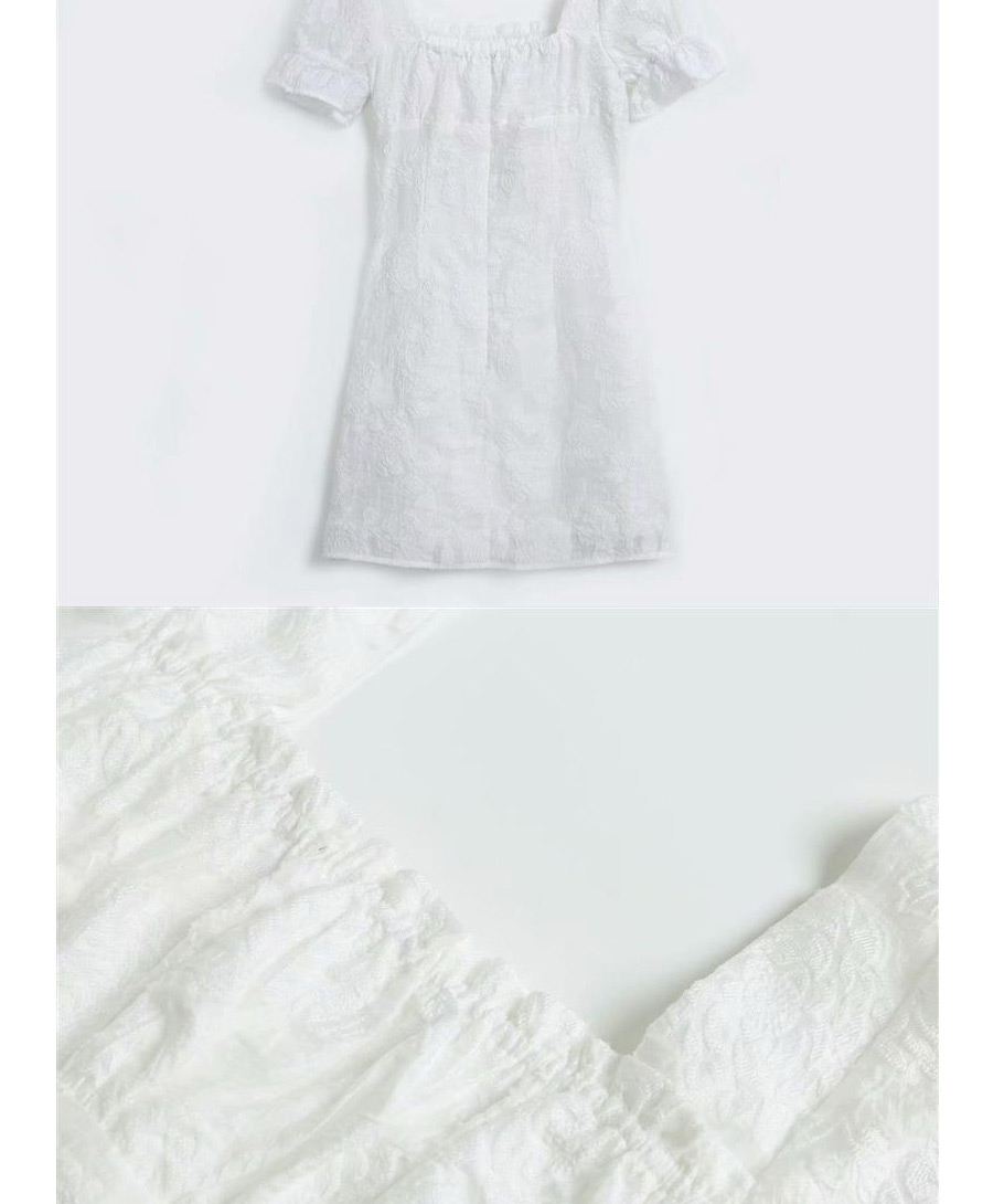 Fashion White Lace Flower Dress,Long Dress