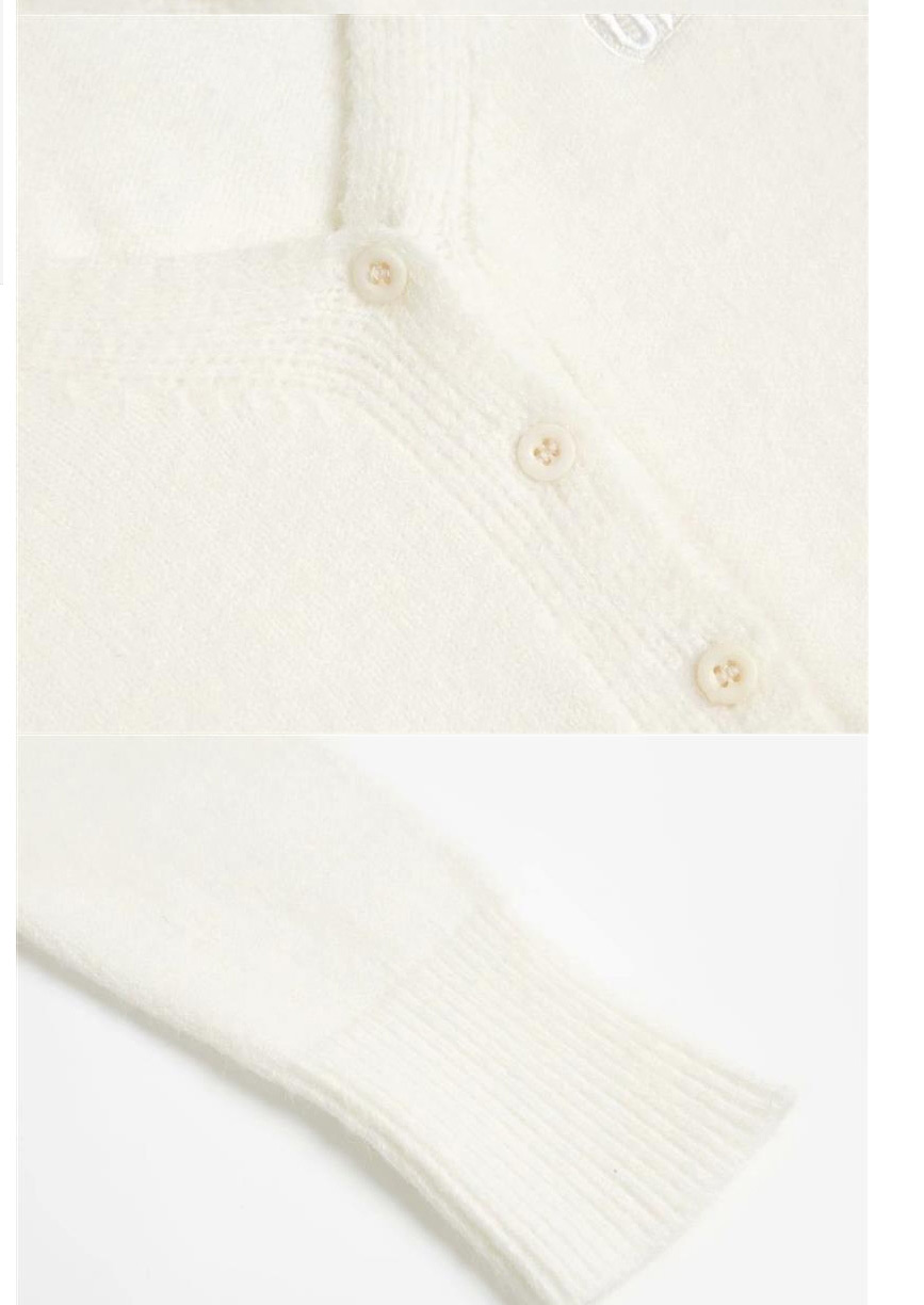 Fashion White V-neck Knit Cardigan,Tank Tops & Camis