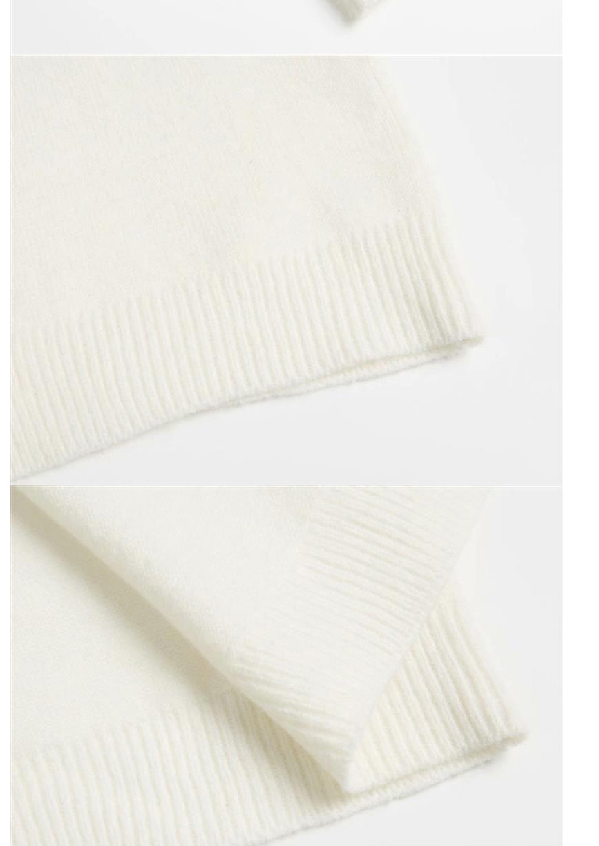 Fashion White V-neck Knit Cardigan,Tank Tops & Camis