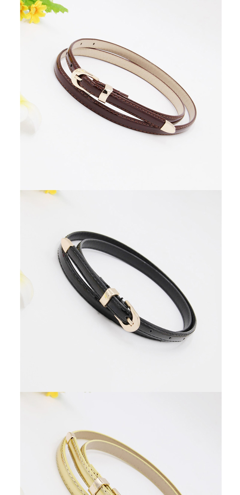 Fashion Coffee Korean Fashion Belt,Thin belts