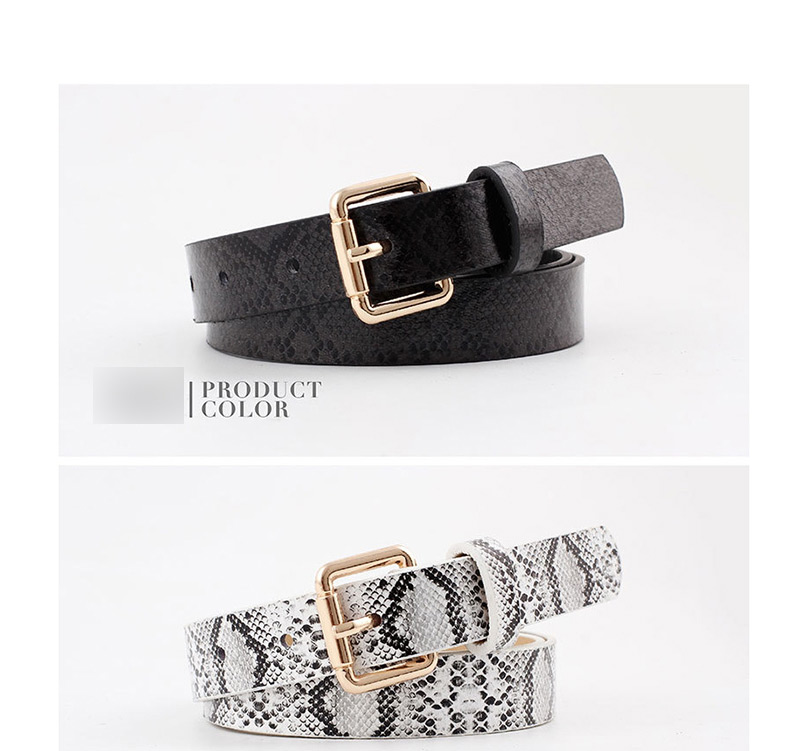 Fashion 834-1 Black Vintage Snake Belt,Wide belts