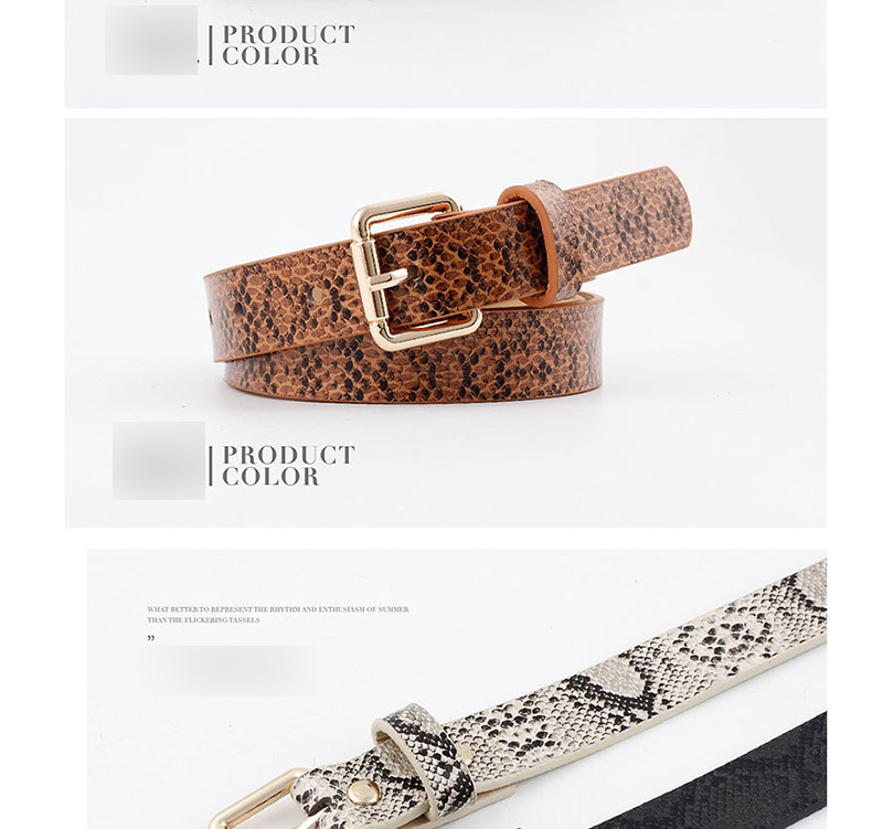 Fashion Beige Vintage Snake Belt,Wide belts