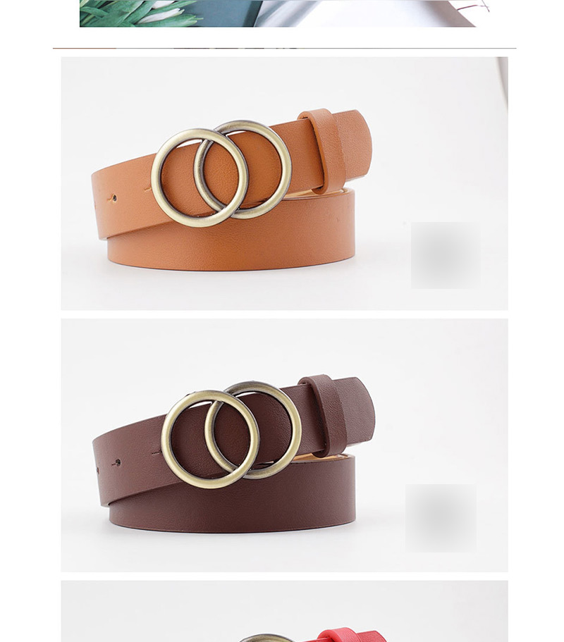 Fashion Coffee Round Buckle Belt,Wide belts