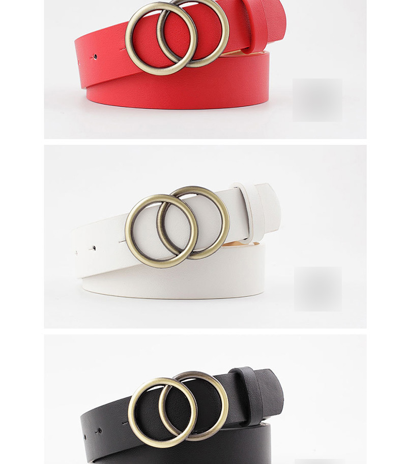 Fashion Red Round Buckle Belt,Wide belts