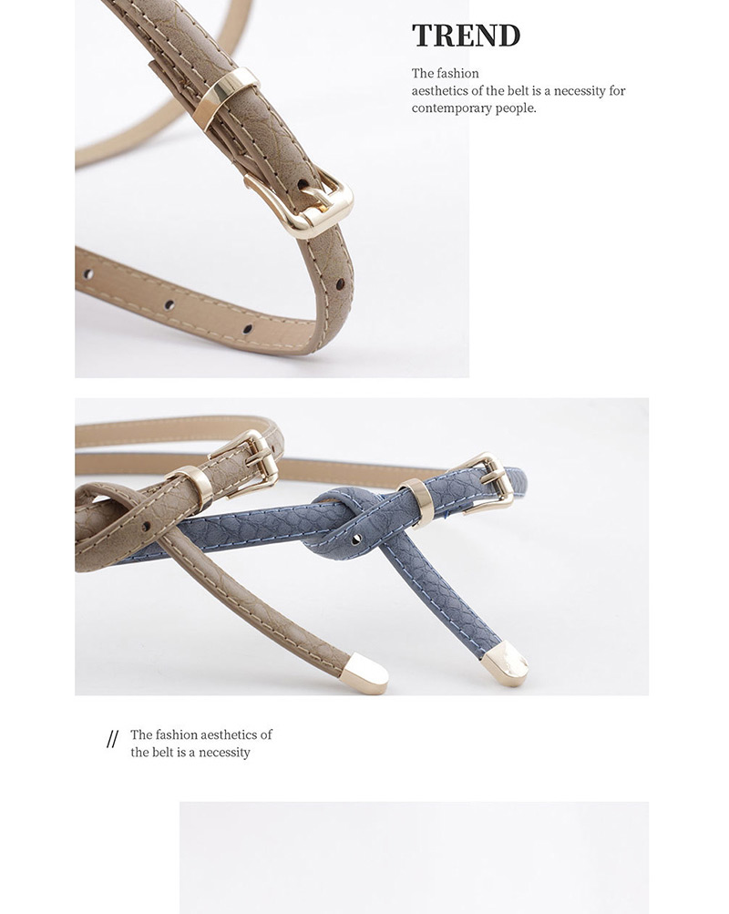 Fashion Khaki Snake Belt,Thin belts