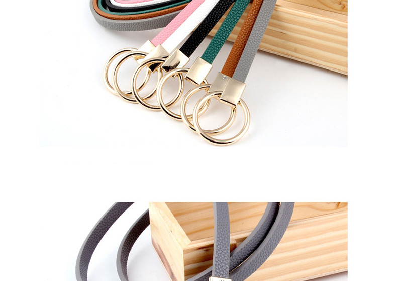 Fashion Dodge Knotted Round Buckle Belt,Thin belts