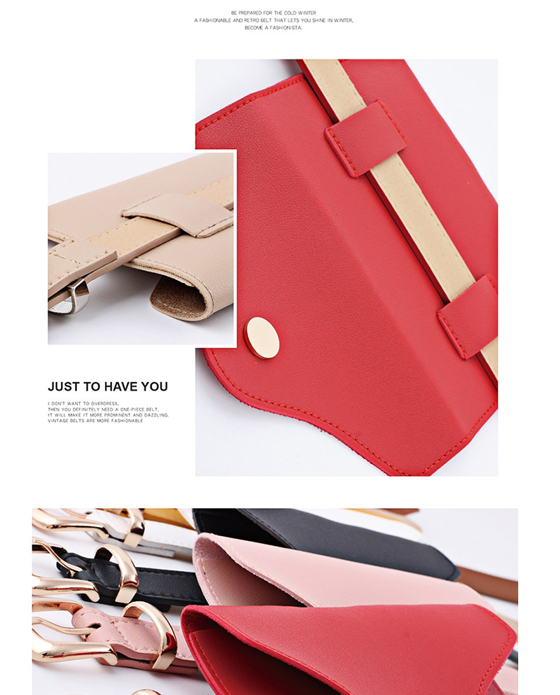 Fashion Red + Silver Buckle Mini Mobile Phone Bag Belt,Thin belts