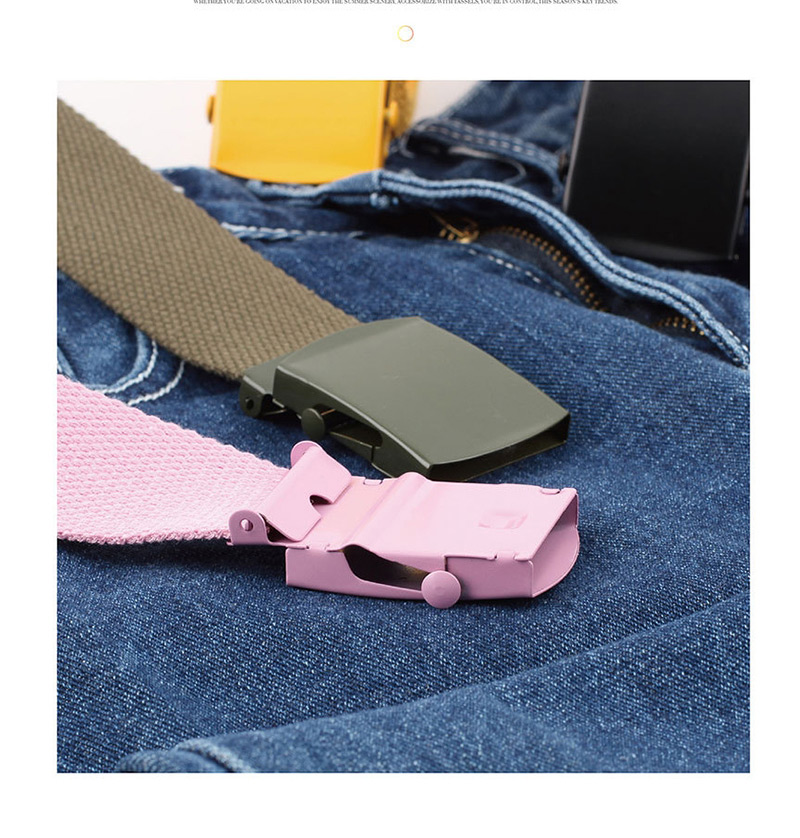 Fashion Pink Canvas Woven Belt,Wide belts